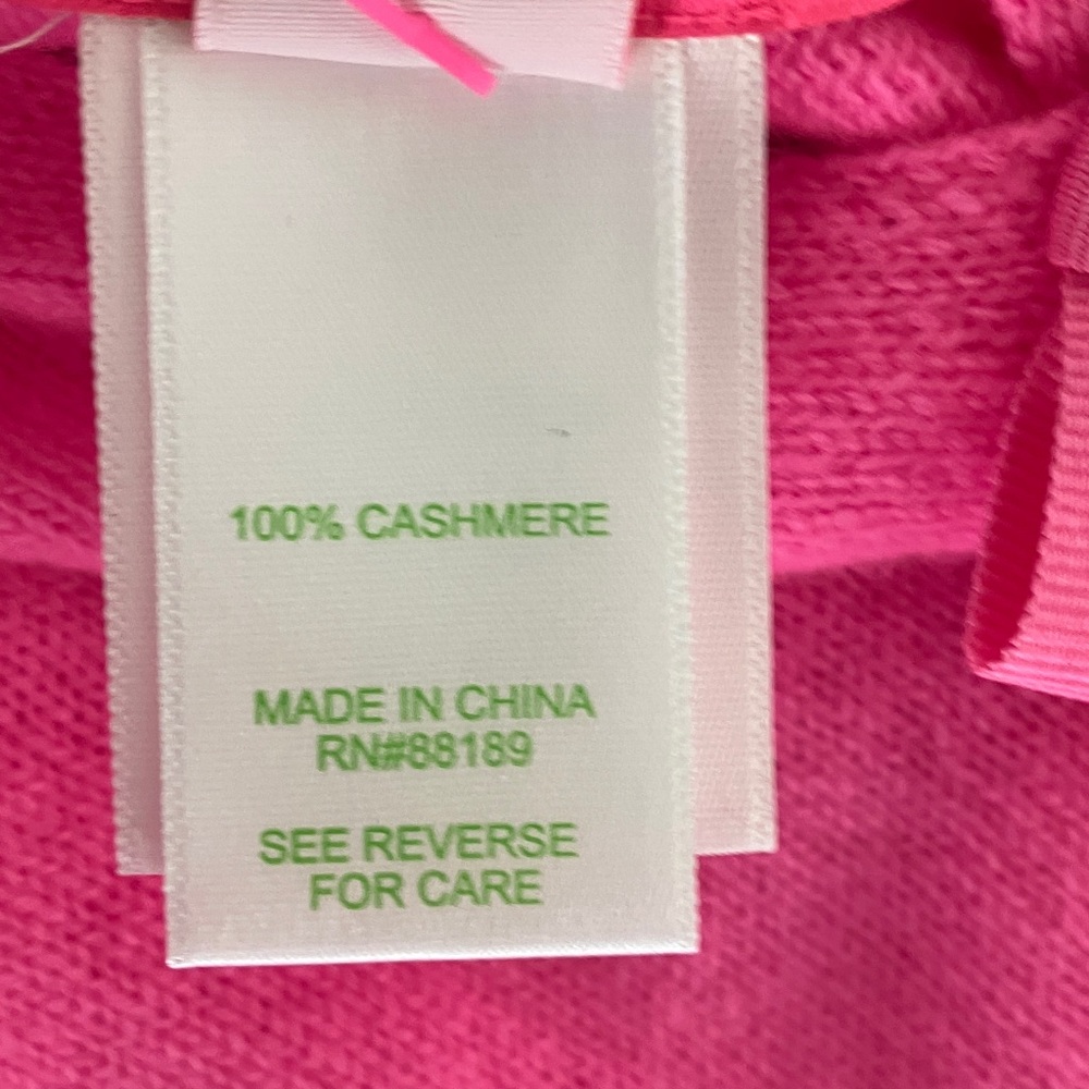 LILLY PULITZER Harp Cashmere Wrap/Poncho Prosecco Pink With Bows OS NWT - Picture 7 of 10
